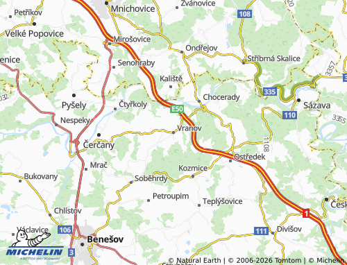 Mappa MICHELIN Vranov - ViaMichelin