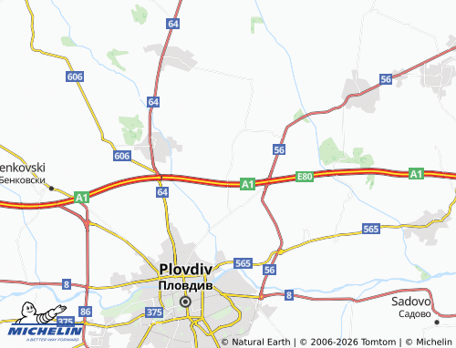 MICHELIN Zhelyazno map - ViaMichelin