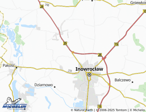 MICHELIN Sławęcinek map - ViaMichelin