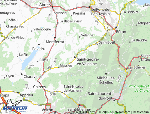 MICHELIN Saint-Geoire-en-Valdaine map - ViaMichelin