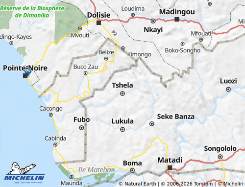 MICHELIN Tshela map - ViaMichelin