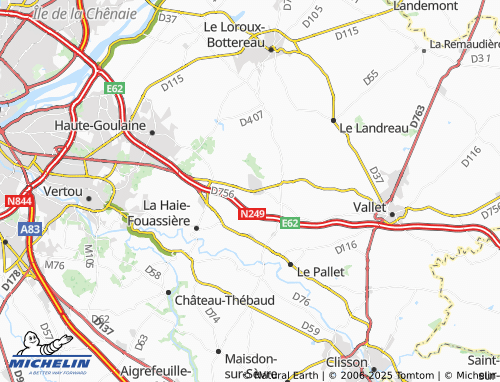 MICHELIN La Bernardière map - ViaMichelin