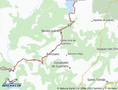 MICHELIN Santa Ana de Guerrero map - ViaMichelin