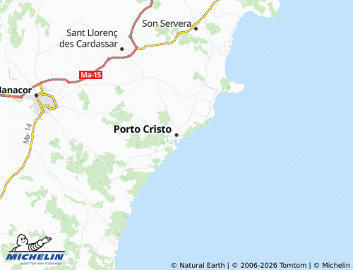 MICHELIN Porto Cristo map - ViaMichelin