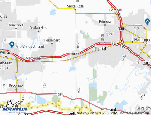 MICHELIN La Feria map - ViaMichelin