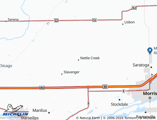 Mapa MICHELIN Nettle Creek - ViaMichelin