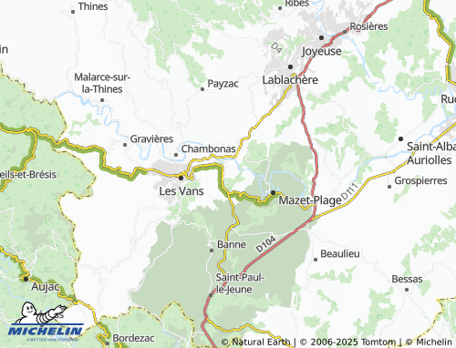 Carte MICHELIN Chassagnes - ViaMichelin