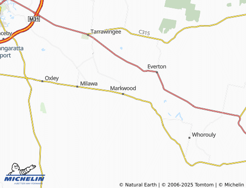 MICHELIN Markwood map - ViaMichelin