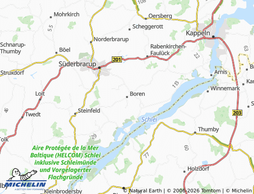 MICHELIN Boren map - ViaMichelin