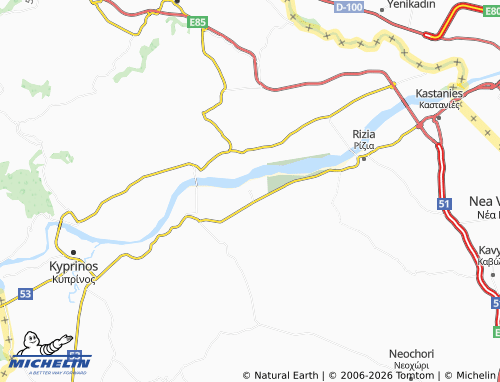 Carte MICHELIN Keramos - ViaMichelin