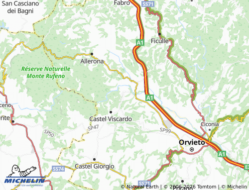 MICHELIN-Landkarte Monterubiaglio - ViaMichelin