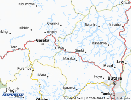 MICHELIN-Landkarte Gitwa - ViaMichelin