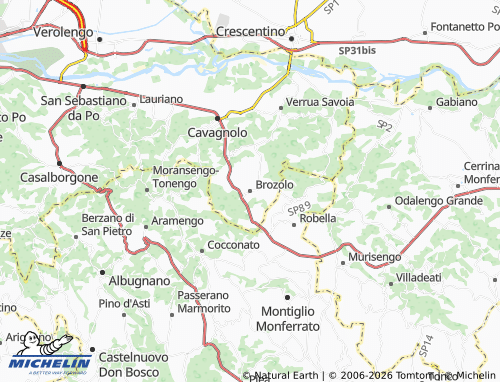 Mappa MICHELIN Brozolo - ViaMichelin