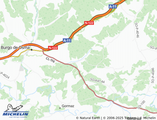 MICHELIN Valdenebro map - ViaMichelin