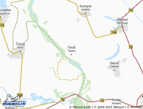 MICHELIN Taraš map - ViaMichelin