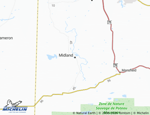 Kaart MICHELIN Midland - ViaMichelin