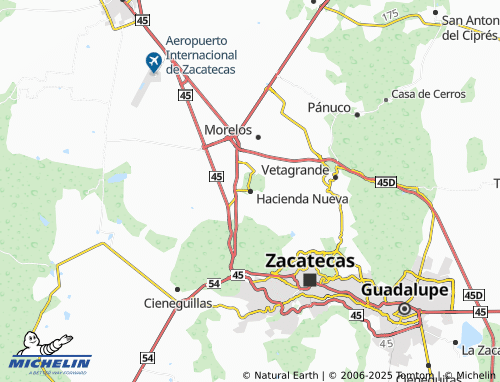 MICHELIN Hacienda Nueva map - ViaMichelin