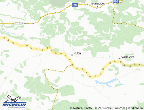Mapa MICHELIN Rubas pagasts - ViaMichelin