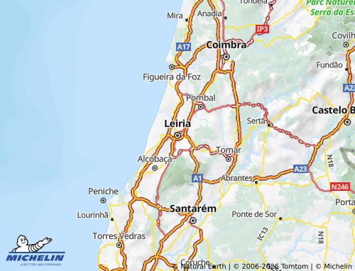 MICHELIN Leiria map - ViaMichelin