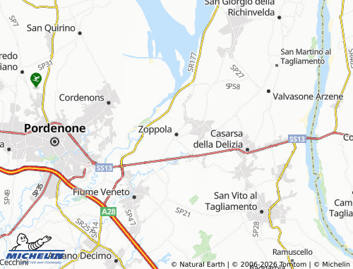 Mapa MICHELIN Zoppola - ViaMichelin