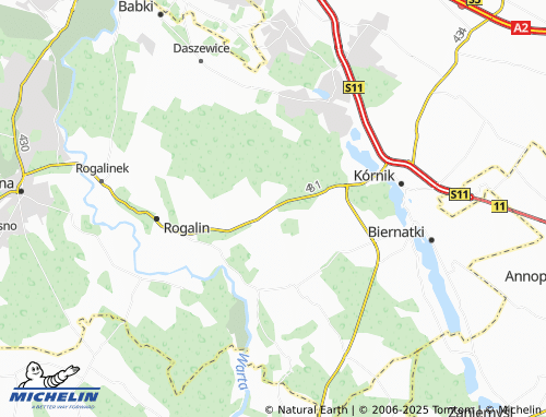 MICHELIN Mieczewo map - ViaMichelin