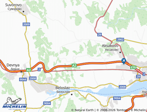 MICHELIN Slanchevo map - ViaMichelin