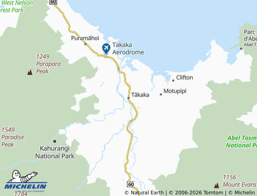 Mapa MICHELIN Tākaka - ViaMichelin