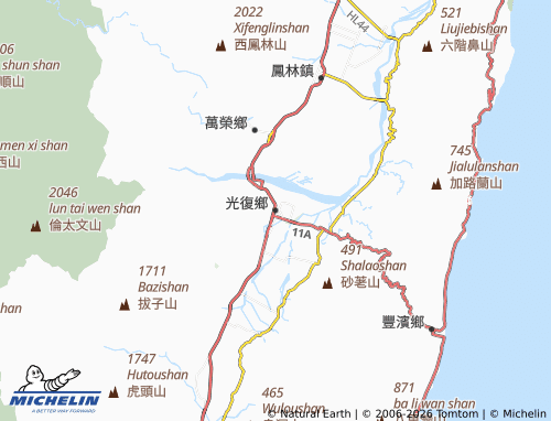 MICHELIN Guangfu Township map - ViaMichelin