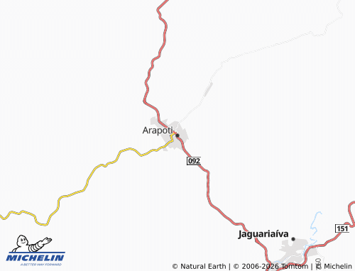 Mappa MICHELIN Arapoti - ViaMichelin