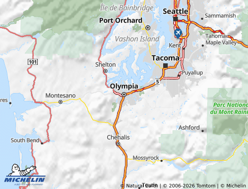 Mapa MICHELIN Washington - ViaMichelin