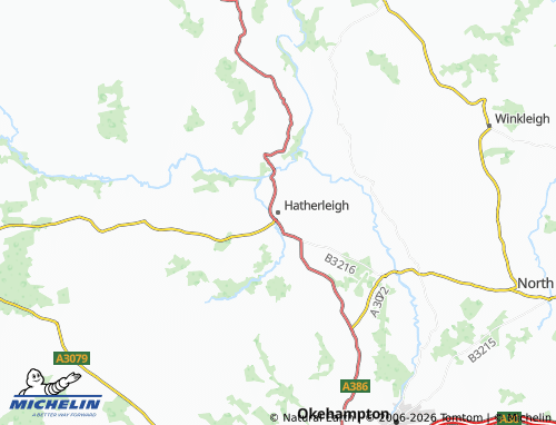 Mapa MICHELIN Hatherleigh - ViaMichelin