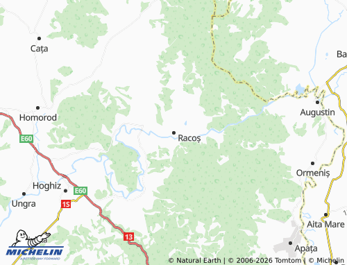 MICHELIN Racoș map - ViaMichelin