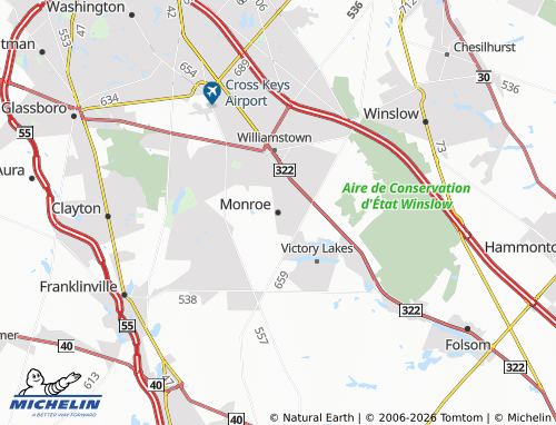Carte MICHELIN Monroe - ViaMichelin