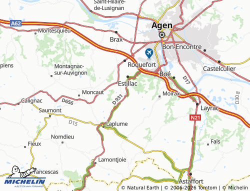 MICHELIN Aubiac map - ViaMichelin
