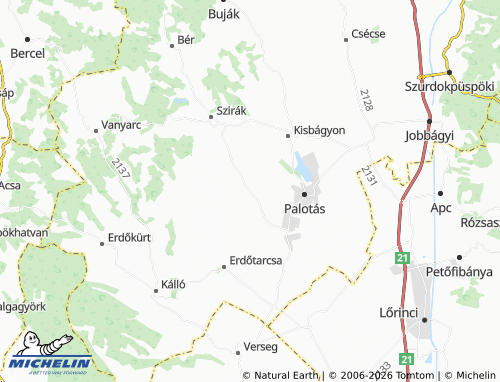 MICHELIN Egyházasdengeleg map - ViaMichelin