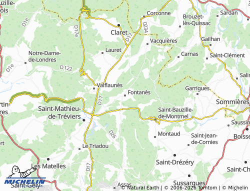 Mappa MICHELIN Fontanès - ViaMichelin