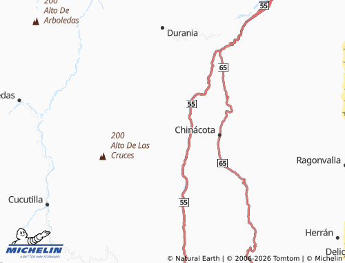 Carte MICHELIN Bochalema - ViaMichelin