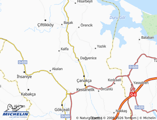 MICHELIN Dağyenice map - ViaMichelin