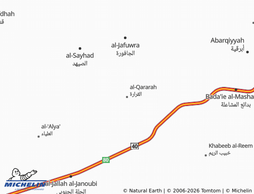 MICHELIN-Landkarte al-Qararah - ViaMichelin