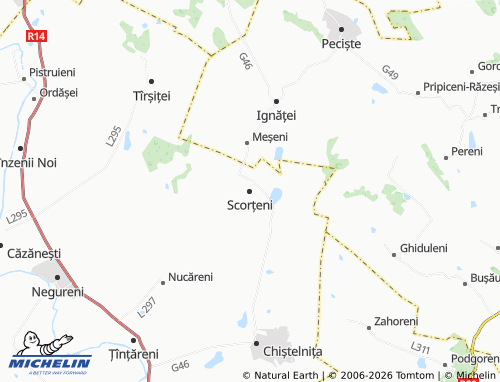 MICHELIN Scorțeni map - ViaMichelin