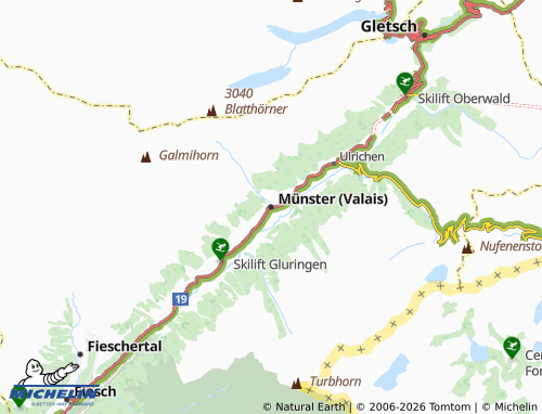 Mapa MICHELIN Münster (Valais) - ViaMichelin