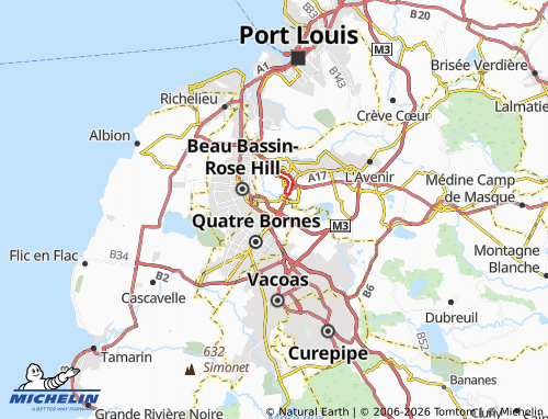 MICHELIN Ébène map - ViaMichelin