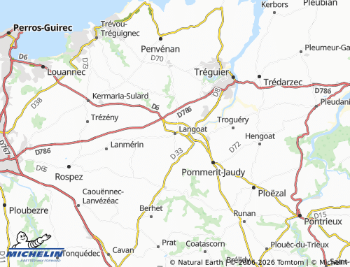 Carte MICHELIN Langoat - ViaMichelin