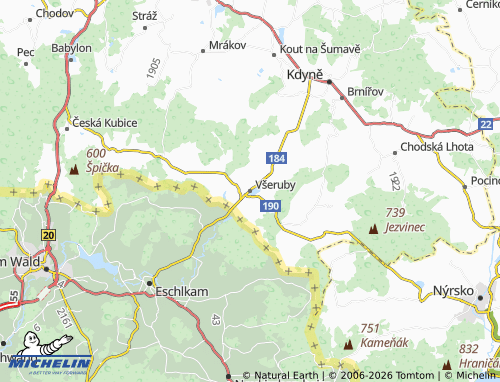 Mappa MICHELIN Všeruby - ViaMichelin