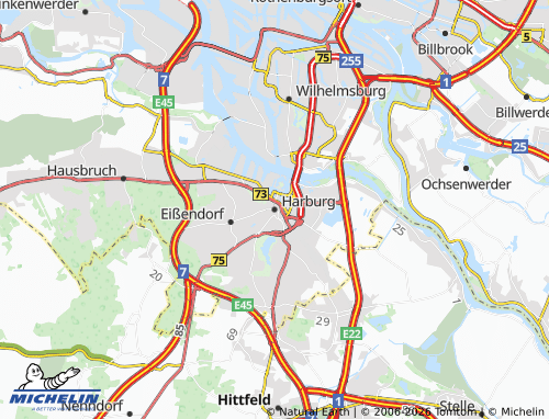 MICHELIN Harburg map - ViaMichelin