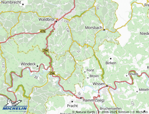MICHELIN Überholz map - ViaMichelin
