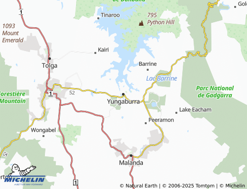 MICHELIN Yungaburra map - ViaMichelin