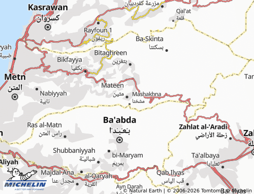 Kaart MICHELIN Mateen - ViaMichelin