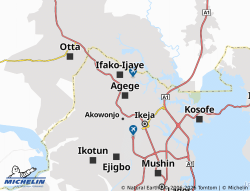 Mappa MICHELIN Agege - ViaMichelin