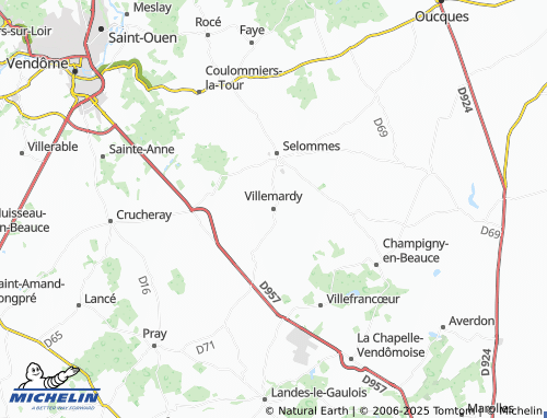 MICHELIN Villemardy map - ViaMichelin